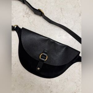 Banana Republic Black Leather Crossbody Bag